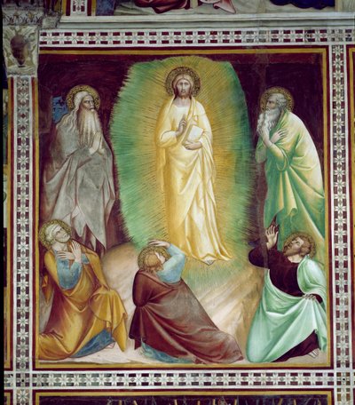 Trasfigurazione di Cristo, da una serie di Scene del Nuovo Testamento da Barna da Siena